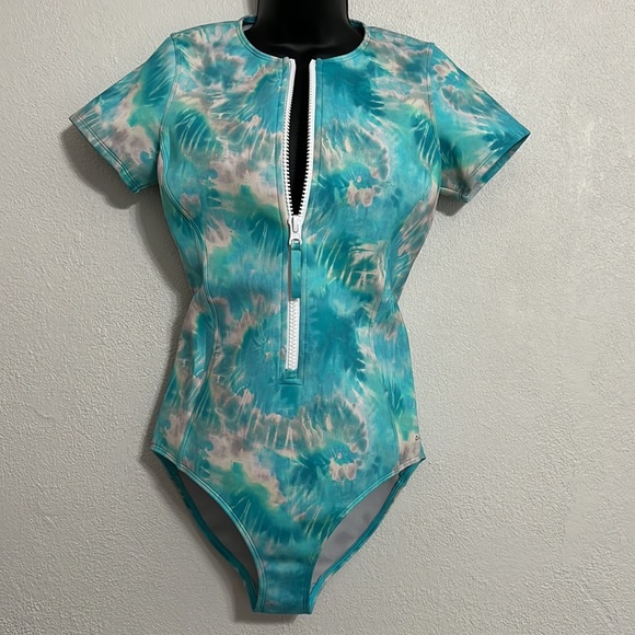 Johnny Was Calme Neoprene One Piece Multi Color Swimsuit NWT Size S - Picture 1 of 12